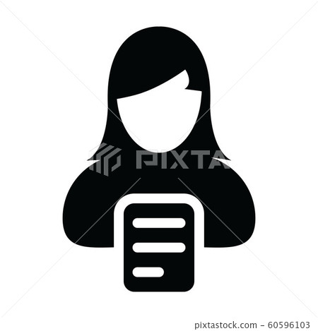 Report icon vector female person profile avatar-插圖素材 [60596103] - PIXTA圖庫