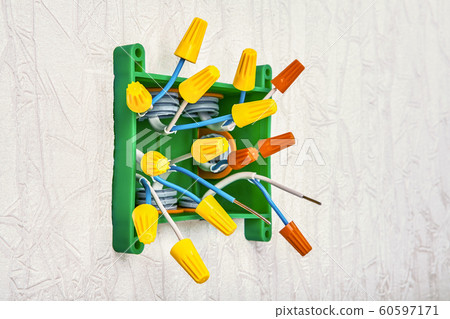Wire twisting nuts for connecting electric wires. Wire twisting nuts for connecting electric wires. 60597171