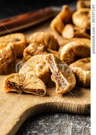 Sweet dried figs. 60597195