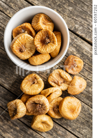 Sweet dried figs. 60597202