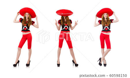 Funny mexican with sombrero hat Funny mexican with sombrero hat 60598150