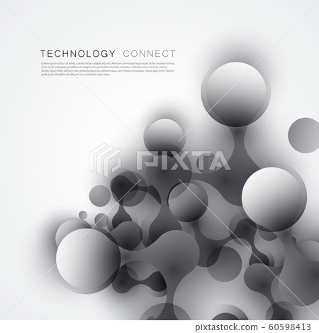 Abstract background with connected circles and lines for digital, interactive, network, social media, science, chemistry, and global concepts Abstract background with connected circles and lines for digital, interactive, network, social media, science, chemistry, and global concepts 60598413