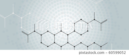 Geometric abstract background with hexagons structure 60599052