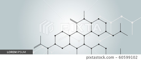 Hexagonal chemistry and medicine and science and technology concept background Hexagonal chemistry and medicine and science and technology concept background 60599102