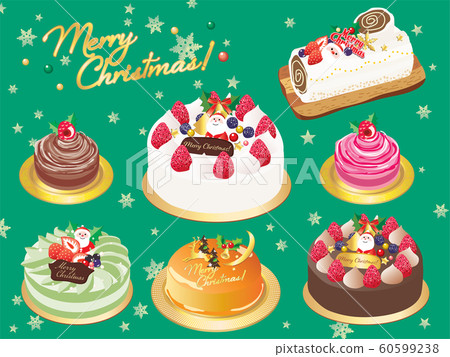 Christmas cake set illustration 60599238