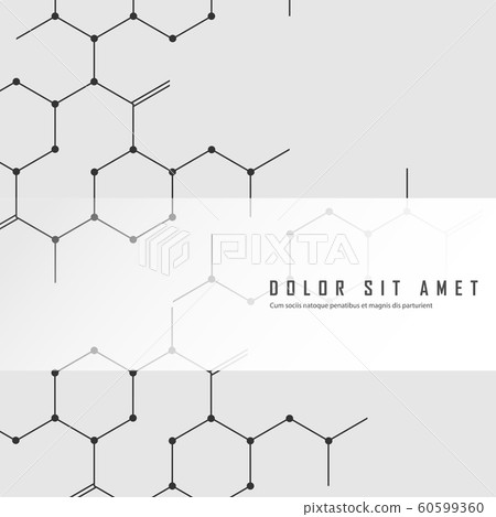 Vector abstract chemical structure with hexagon... - Stock Illustration ...
