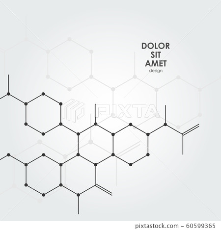 Abstract chemical pattern with hexagon - Stock Illustration [60599365 ...