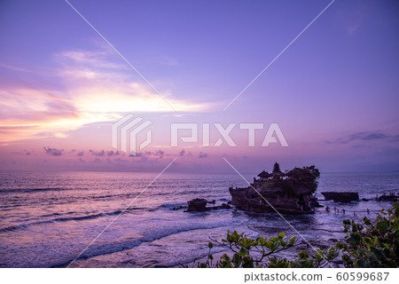 Bali, Indonesia, Tanah Lot Temple at sunset 60599687