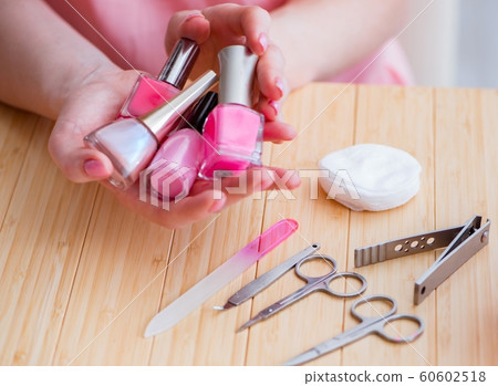 Beauty products nail care tools pedicure closeup 60602518