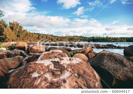 Stone on beach. Stone on beach. 60604917