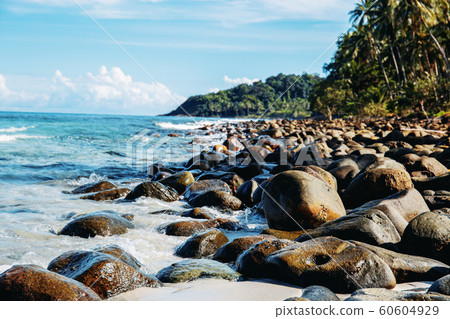 Rocks on shore with sky. Rocks on shore with sky. 60604929
