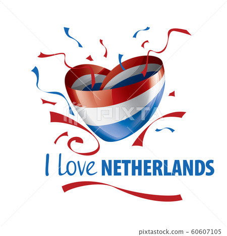 The national flag of the Netherlands and the inscription I love Netherlands. Vector illustration The national flag of the Netherlands and the inscription I love Netherlands. Vector illustration 60607105