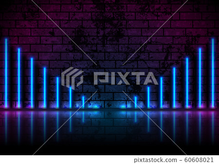 Blue neon laser lines technology grunge background - Stock Illustration ...