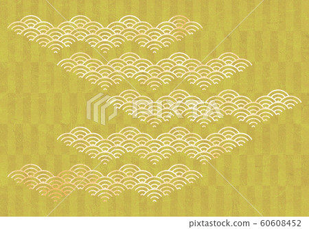 背景:青海波格花紋波海格紋傳統日式日式花紋設計壁紙紋理金折屏 背景:青海波格花紋波海格紋傳統日式日式花紋設計壁紙紋理金折屏 60608452