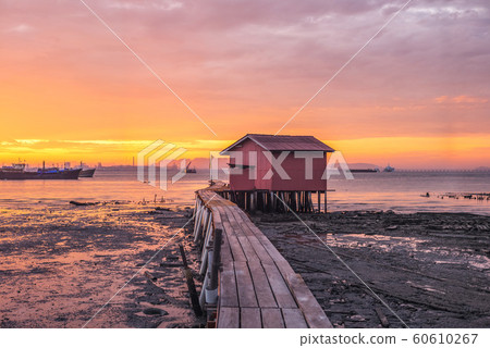 tan jetty, one of clan jetties at penang, malaysia tan jetty, one of clan jetties at penang, malaysia 60610267