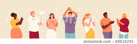 Applauding people vector set Applauding people vector set 60610291