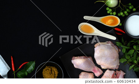 Top view of Thai food ingredients and spices for 60610434