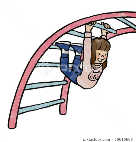 一個在雲仙上表演雜技的孩子 60610608