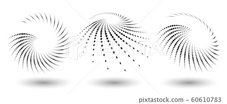 Halftone circle frame, abstract dots logo emblem 60610783
