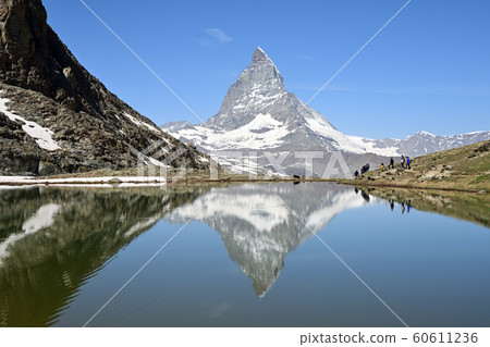 Inverted Matterhorn reflected in Riffel Lake Inverted Matterhorn reflected in Riffel Lake 60611236
