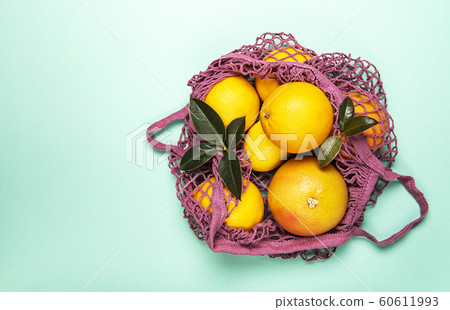 Mesh shopping bag with oranges Mesh shopping bag with oranges 60611993