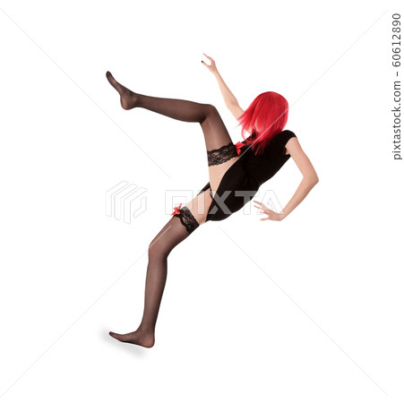 picture of red hair woman in black stockings 60612890