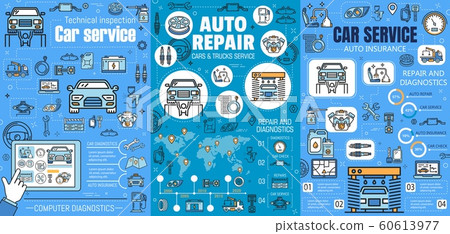 Auto repair, car mechanic maintenance service 60613977