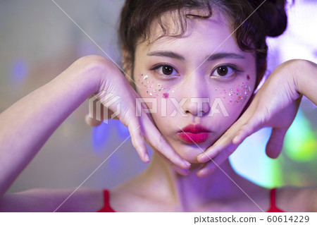 Female neon color fantasy Female neon color fantasy 60614229