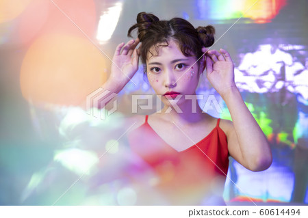 Female neon color fantasy 60614494