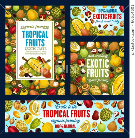 Exotic tropical fruits, organic food farming 60614601