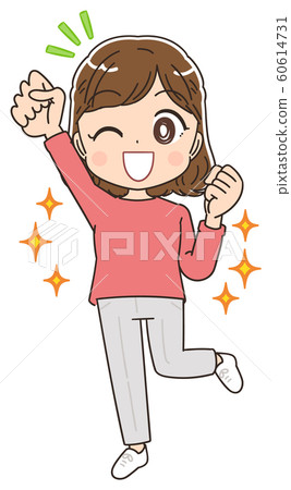 Women cute illustration material 60614731