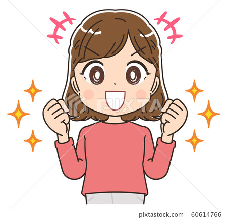 女性可愛插畫素材 女性可愛插畫素材 60614766