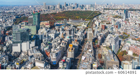 澀谷爭奪廣場的東京城市景觀 澀谷爭奪廣場的東京城市景觀 60614891