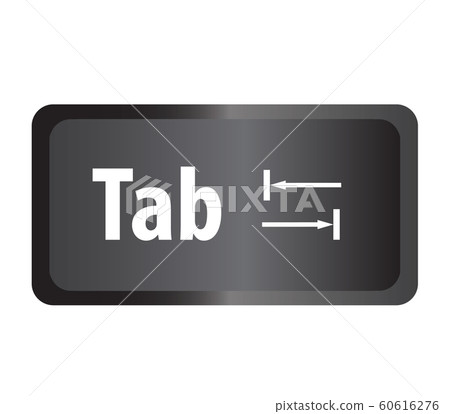 TAB(Tab) computer key button on white background. flat style. Tab button symbol. Tab key sign. 60616276