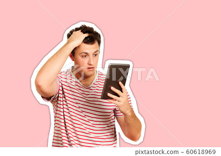 emotional man isolated emotional man isolated 60618969