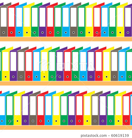 Office file folders seamless pattern. - Stock Illustration [60619139 ...