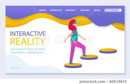 Interactive or Virtual Reality, Woman Playing 60619655