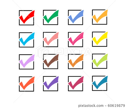 Colorful check mark set - Stock Illustration [60619879] - PIXTA