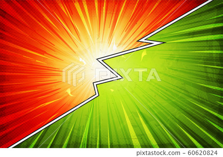 Comic Book Action Layout Background With Power Fx - Stock Illustration ...