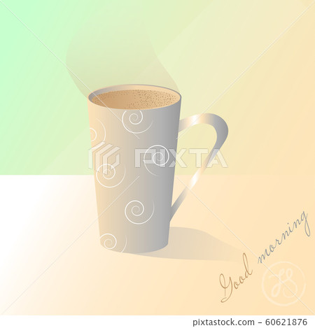 Good Morning vector illustration with coffee cup 60621876