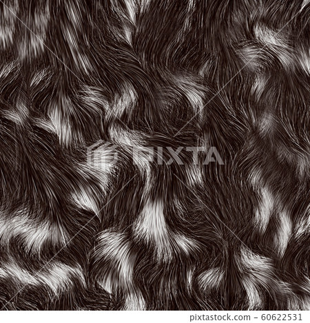 Spotted long-haired animal skin with white spots.Texture or background 60622531