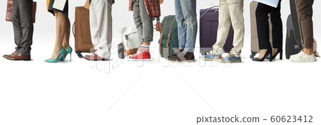 People stand in line, the concept of waiting 60623412