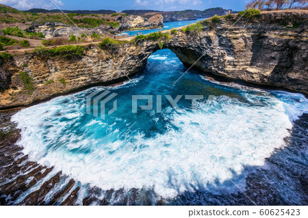 Broken beach in Nusa penida island, Bali  60625423