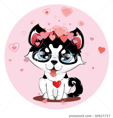 Husky with Hearts Husky with Hearts 60625737