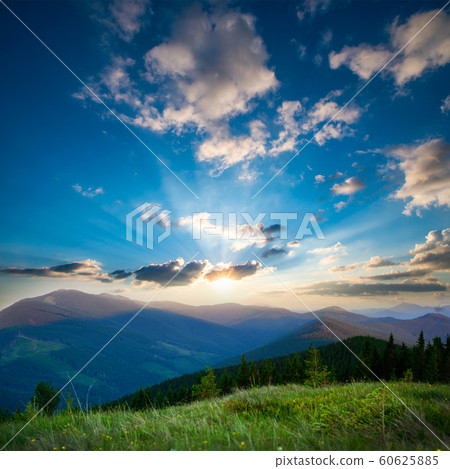 Dawn in mountains Carpathians Dawn in mountains Carpathians 60625885