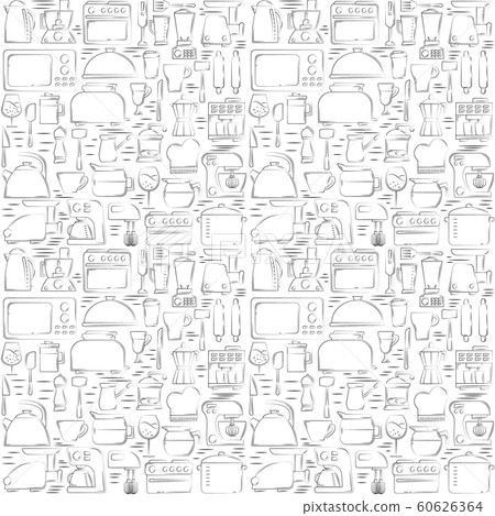 Kitchen tools seamless pattern. culinary illustration for design and web. Kitchen tools seamless pattern. culinary illustration for design and web. 60626364