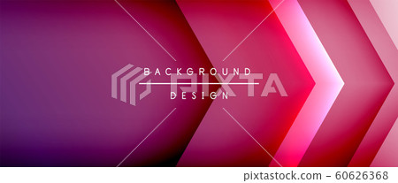 Arrow lines, technology digital template with shadows and lights on gradient background. Trendy simple fluid color gradient abstract background with dynamic straight shadow lines effect 60626368