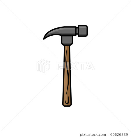 Hammer flat illustration. tooling icon for design and web. Hammer flat illustration. tooling icon for design and web. 60626889