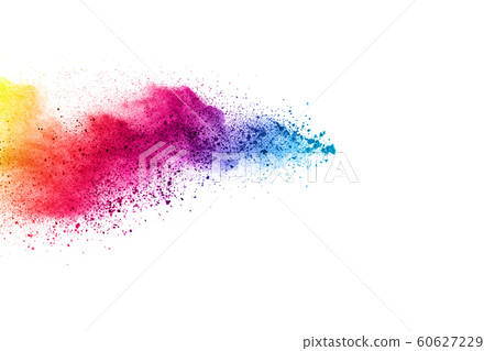abstract powder splatted background. Colorful powder explosion on white background. Colored cloud. Colorful dust explode. Paint Holi. abstract powder splatted background. Colorful powder explosion on white background. Colored cloud. Colorful dust explode. Paint Holi. 60627229