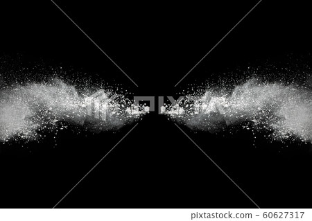 White powder explosion on black background. Colored cloud. Colorful dust explode. Paint Holi. White powder explosion on black background. Colored cloud. Colorful dust explode. Paint Holi. 60627317